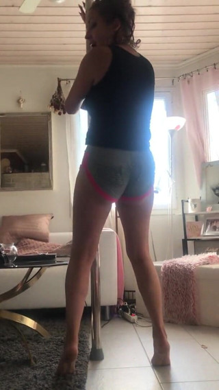 BambiAmbita: BambiAmbita is dancing with wearing a very tiny little shorts
