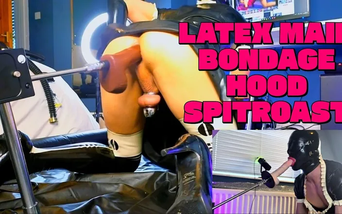 JessicaXD: Latex Maid Bondage Hood Spit Roast