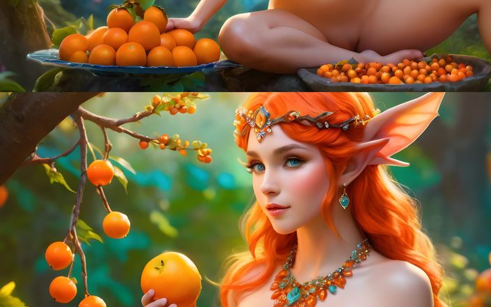 AI Girls: Beautiful Elf Girls with Aws, Fruit of Hawthorn