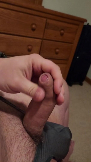 Thong boy: See through thong and cum