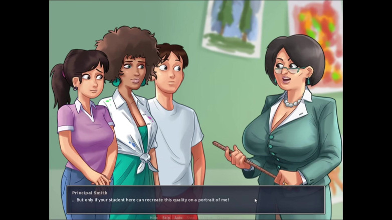 LewdArcade: Summertime Saga Miss Ross Animation Collection [part 33] Nude Sex Game Play [18+]...
