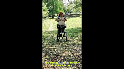 BBW nurse Vicki adventures with friends: Una Passeggiata Di Primavera E Un'avventura Esibizionismo!
