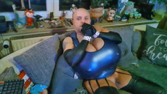 Endless Deeply: BDSM selfbondage anál s automatickým obřím napumpovaný dildo cup Z...