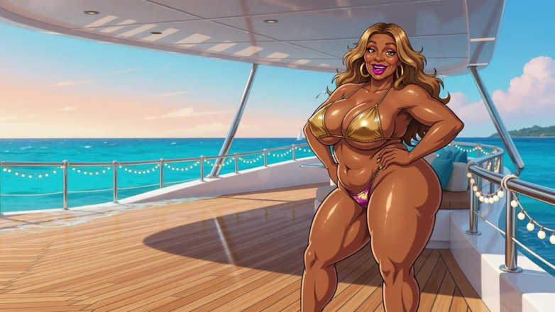 Huge Boobs: Bikinili seksi zenci kadınlar