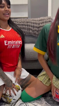 Two Big-ass Arabs Fuck the Football Referee - Yasmina Khan and Aaliya Yasin