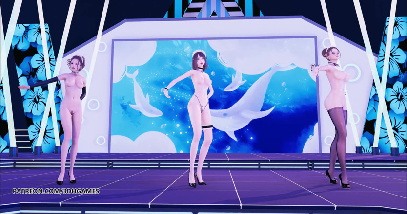 3D-Hentai Games: Hurly burly sexy maid naked dance 4K