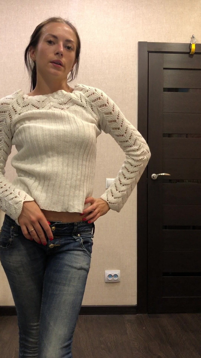 Princess Monica: Stretch Test Belly Showing in 3 Sweaters