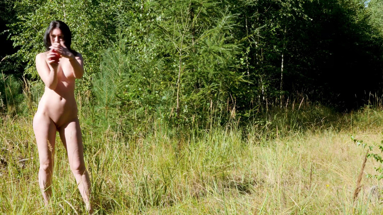 Peaches and Bananas: Tsjechische tiener Charlie selfieporno in de natuur