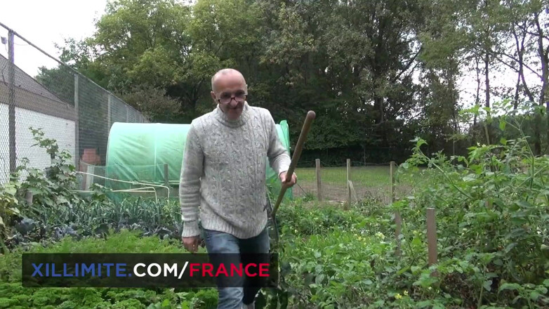 Made In France: Super hot babe fucks the old gardener