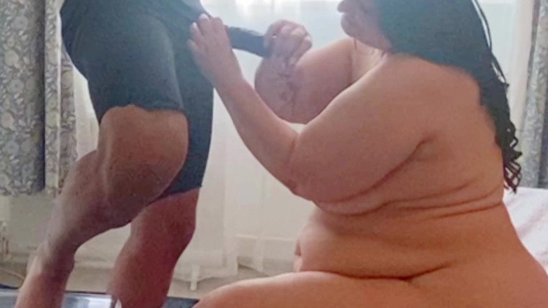 Zina Gabon: BBW Busty Cougar Handles BBC in Her Mouth - Best Blow...