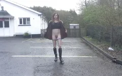 Stripping in the rain x