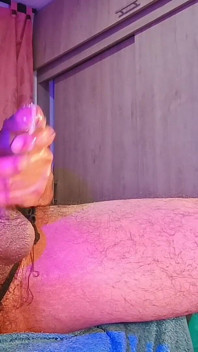 Oiled Cock Ejaculating and Urinating