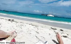Karayipler plajında plajda sikişiyor, sakso, seks