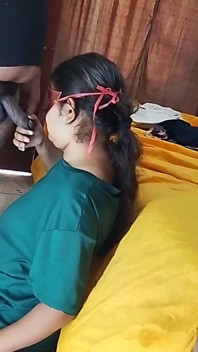 College Girl Wanna Lick His Cock All Night in the Hotel