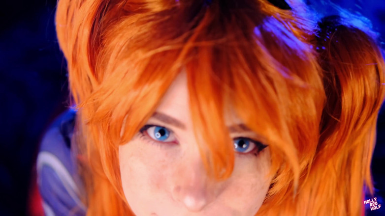MollyRedWolf: 火辣荡妇asuka Langley 4k！双插，3次射精