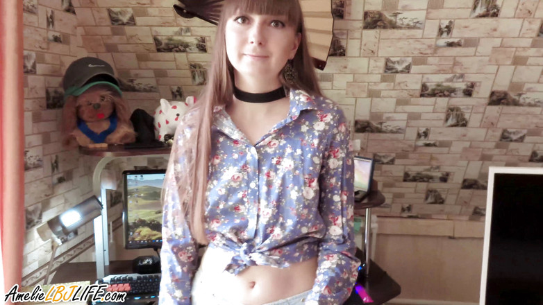 Amelie Dubon: Kotě saje nevlastního bratra ptáka a orální creampie po neúspěšné...