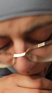 Close up Blowjob with Glasses Mia Niqab