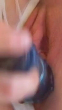 A slutty blonde masturbates and enjoys with her Sex Toys