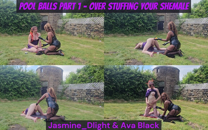 Jasmine Dlight - UK's most extreme anal porn star: Jasmine_dlight &amp; ava black - 泳池球 第1部分 - 在户外塞满你的