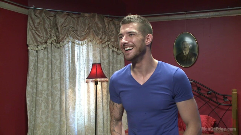 Men on Edge: Ripped stud has his cock relentlessly edged after losing strip...