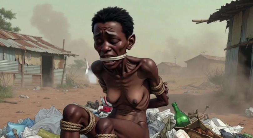 YOUR BEST FANTASY: Trash Bondage Upokorzenie - naga kobieta gotowa na twarde ruchanie i...