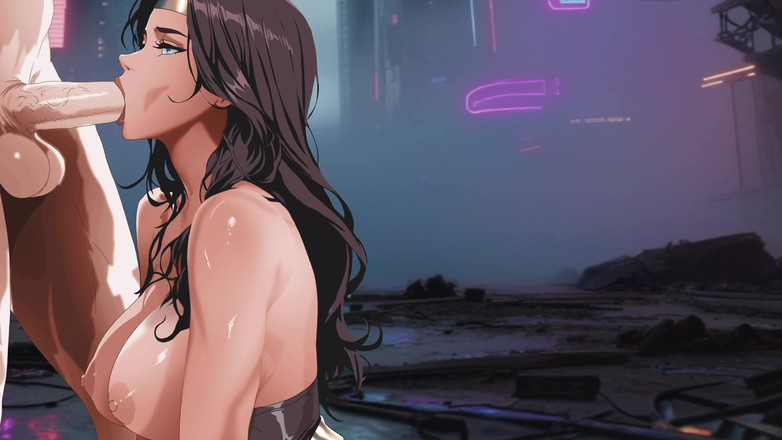 Morning Cock Animation: Superman se folla el enorme culo de la mujer maravilla...