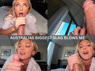Mr LDN Lad: Annie Knight plajdan sonra boğazını siktiriyor