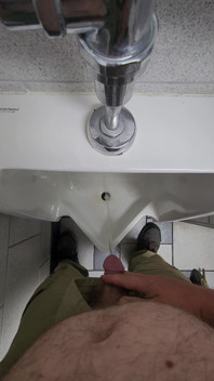 Pissing Ina Public Bathroom.