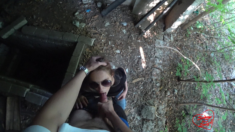 SOboyandSOgirl: Thug-girl sucks cock and eats cum outdoor - SOboyandSOgirl