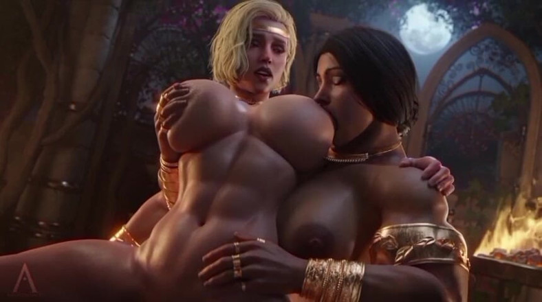 Divide XXX: Amazonium3d - Wonder Woman X Super Girl Egyptian Love