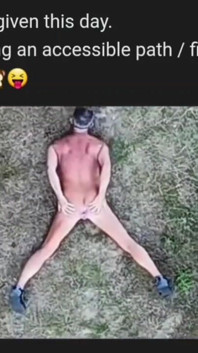 Open Ass While Laying in a Park