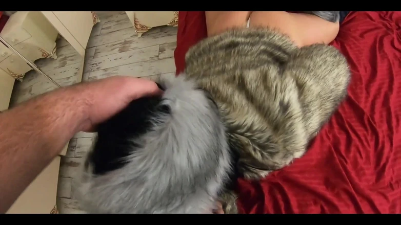 MilfyCalla: Milfycalla - Masturbating While Wearing Fur Coat and Shiny High Heels