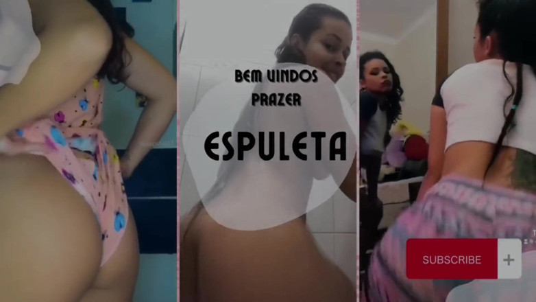 Espuleta Maia: Freches brasilianisches mädchen nackt in ihrem wohnzimmer, höschen anprobieren