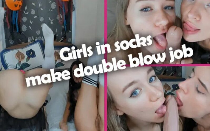 MargoAlisa: 양말을 신은 소녀들 이중 오럴