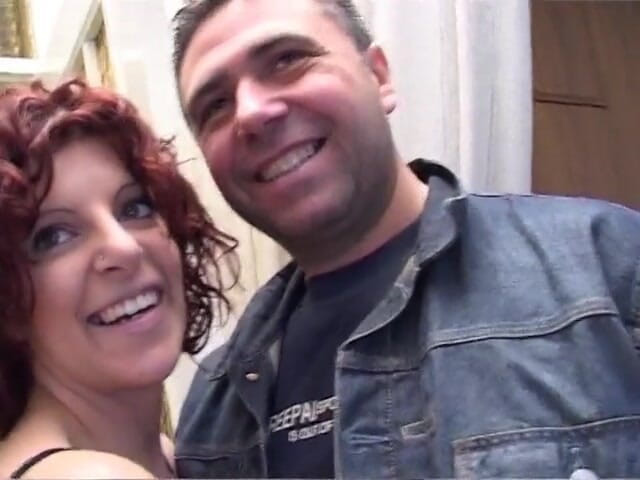 Double Penetration Party: Cute italian redhead milf fucked in a double penetration