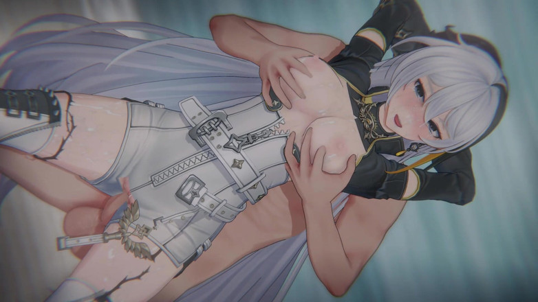 Tomu aisuman: [nte] Hathor's Intercepted Delivery: Bound Elite Courier &amp; POV Sandwich DP (4k/60fps)