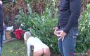 Czech Pornzone: Calda blondie scopa con due sconosciuti nella casa in giardino
