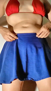Fit Petite Asiática Dando-lhe Uma Olhada Debaixo De Sua Saia Curta - Panty Party Vol 6