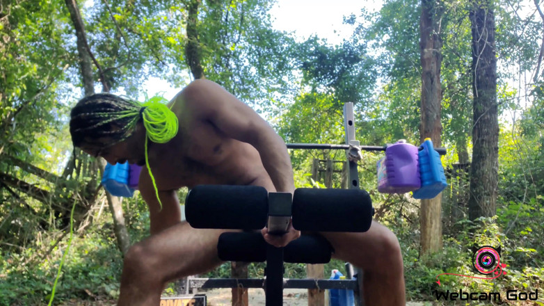 Arthur Eden aka Webcam God: Bench press &amp; dumbbells (4K)