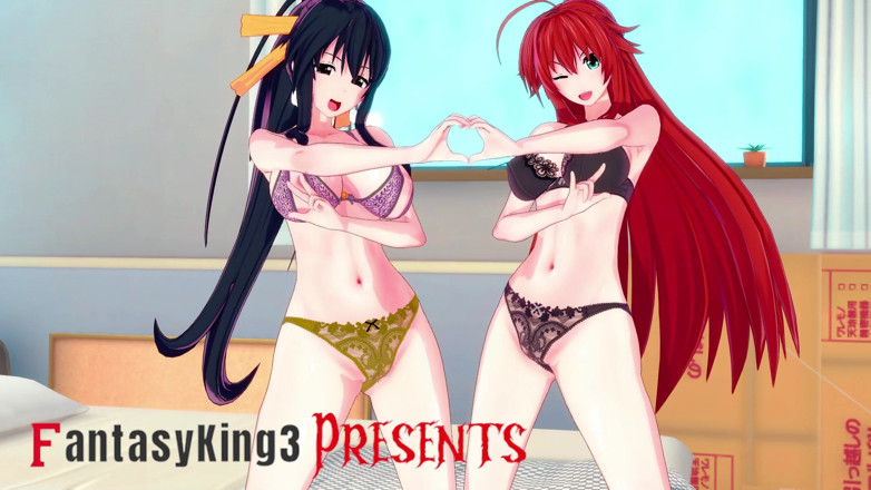 Fantasy king: Akeno și Rias Mă surprinde cu o muie dublă - Dxd Ntr...