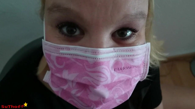 Sutho69: Glove job w/ cum on mask