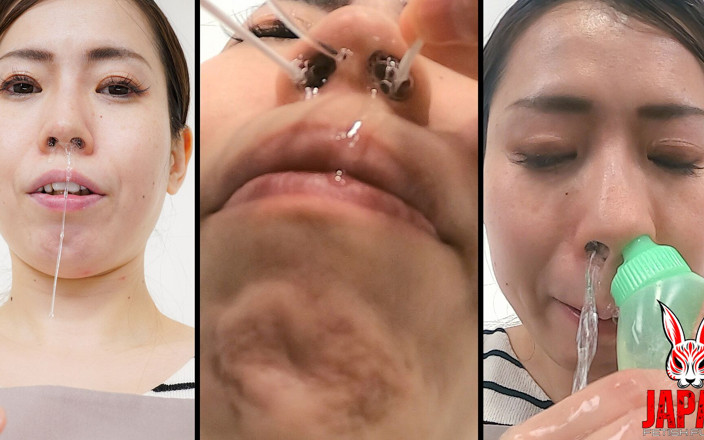 Japan Fetish Fusion: Chinatsu Hashino Stimulating Her Nose to Produce Mucus and Taste...