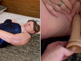 Carmen Angel: Granny Carmen Angel's Magical Dildo Fuck & Orgasms