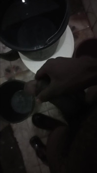 Rubbing My BBC in the Bathroom