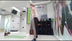 Erotic Tanya: Blonde tiener opwarming vóór de training