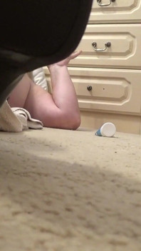 Shaved Cunt Machine-fucked Raw - Stockings & Heels Floor View POV