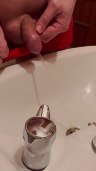 Peeing in the Sink.