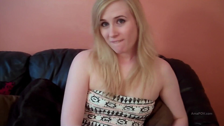 AmaPOV: Undressing Satine reveals her hairy pussy