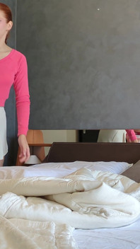 I Fucked the Red-haired Cleaning Lady From the Hotel and Cum in Her Mouth (dialogues in Italian)