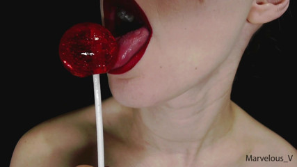 Marvelous V: hot seksi laal honth lolipop aur any bhojan chaatna aur...